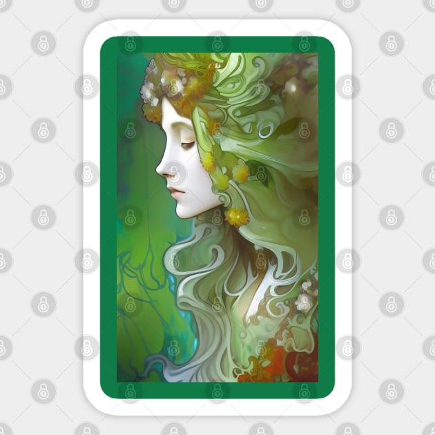 Magical Absinthe Green Fairy Sticker by ZiolaRosa